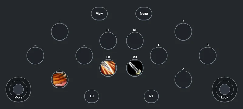 Thumble ConsolePort Warrior controller with Charge, Cleave, Bloodthirst, Whirlwind, Execute, Sunder Armor, Berserker Rage, Recklessness, target selection, and twin movement and camera sticks